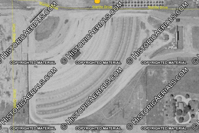 Starlite Drive-In Theatre - 1955 Aerial (newer photo)